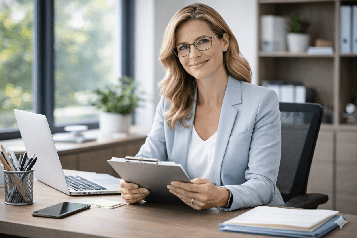 Care provider reviewing worker profiles